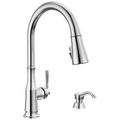 Product Image of Capertee 1 Handle Pull-down Kitchen Faucet w/ Soap Dispenser & Shieldspray (Chrome)