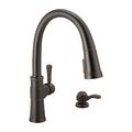 Product Image of Spargo 1 Handle Pull-down Kitchen Faucet w/ Soap Dispenser & Shieldspray (Venetian Bronze), 19964Z-RBSD-DST