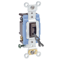 Product Image of 15A, 120/277V Toggle Locking Double-pole AC Quiet Switch, Self Grounding, Back & Side Wired(Brown)