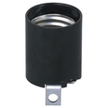 Product Image of Medium Base, 1 Piece, Keyless, Incandescent, Phenolic Lampholder, Bracket Mount, Single Circuit, Back Wired, (Black)