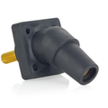 Product Image of 16 Series Panel Mount Receptacle, Female, 400A Max, 600V 45 Degree Angle, 1.125"L Threaded Stud Termination, #2-4/0 Cable Range (Black)