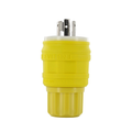 Product Image of 20A, 250V NEMA L6-20P, 2P, 3W, Locking Plug, Grounding, Wetguard (Yellow)