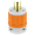 Product Image of 15A, 125V NEMA 5-15P, 2P, 3W, Plug, Straight Blade, Grounding (Orange)-WHITE