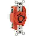 Product Image of 30A, 600V NEMA L9-30R, 2P, 3W, Flush Mtg Locking Receptacle, Isolated Ground, V-0-MAX (Orange)
