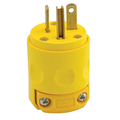 Product Image of 20A, 125V NEMA 5-20p, 2-pole, 3-wire Grounding Plug, Straight Blade (Yellow)