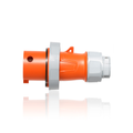 Product Image of 30A, 125/250V 3P, 4W, LEV Series IEC 60309-1 & 60309-2 Pin & Sleeve Plug, IP66/IP67/IP68/IP69K, Watertight (Orange)