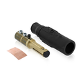Product Image of 19 Series Complete Male Detachable Plug, Double Set Screw, Ball Nose, Cam-type Connector, Cable Range- 350-500MCM, 690A (Black)