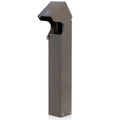 Product Image of 1-Gang 24" Stainless Steel Power Pedestal, Surface Mount, NEMA 3R, Lockable Flush Hinge Top, Self-Closing Lid, Bronze, Bronze