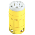 Product Image of 15A, 125V NEMA 5-15R, 2P, 3W, Connector, Straight Blade, Grounding, Dustguard (Yellow)