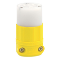 Product Image of 15A, 125V NEMA 5-15R, 2P, 3W, Connector, Straight Blade, Grounding, Corrosion Resistant (Yellow)-White