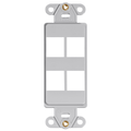 Product Image of Quickport, Decora Insert, 4-port (Gray)