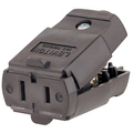 Product Image of 15A, 125V NEMA 1-15R, 2-pole, 2-wire, Connector, Straight Blade, Residential Grade, Polarized, Non-grounding (Brown)
