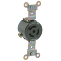 Product Image of 15A, 250V 3-Phase, NEMA L11-15R, 3P, 3W, Single Locking Receptacle, Non-Grounding (Black)