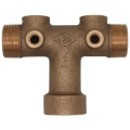 Product Image of 1-1/4" x 3-5/8" Center to End, No Lead Brass Solid Tank Tee
