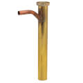 Product Image of 1-1/2" x 12" Rough Brass Dishwasher Tailpiece w/ Die Cast Zinc Nut, 22 GA, Direct Connect (1/2" Copper - Long Branch)