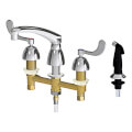 Product Image of 1.5 GPM 8" Deck-Mounted Manual Faucet w/ L-Type Swing Spout & Side Spray