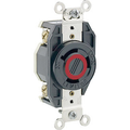 Product Image of 30A, 480V 3-Phase, NEMA L12-30R, 3P, 3W, Flush Mtg Locking Receptacle, Non-Grounding, V-0-MAX (Black)