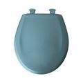 Product Image of Round Plastic Toilet Seat, STA-TITE, Easy-Clean, Whisper-Close (Regency Blue)