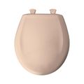 Product Image of Round Plastic Toilet Seat, STA-TITE, Easy-Clean, Whisper-Close (Desert Bloom)
