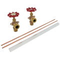 Product Image of 1/2" NPT Rough Bronze Water Gauge w/ Automatic Ball Checks, Aluminum Wheel (5/8" OD x 12" Length)