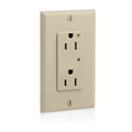 Product Image of Decora Plus SuRGe Protective Isolated Ground Duplex Receptacle Outlet,  15A, 125V Back or Side Wire, NEMA 5-15R, 2-Pole, 3-Wire (Ivory)