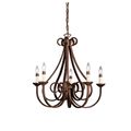 Product Image of Dover 24.5" 5 Light Chandelier (Tannery Bronze)