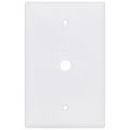 Product Image of 1-Gang Telephone & Coaxial Cable Wall Plate, Mid-Size, Thermoset - White
