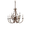 Product Image of Dover 29" 9 Light 2 Tier Chandelier (Tannery Bronze)