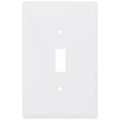 Product Image of 1-Gang Toggle Wall Plate, Mid-Size, Thermoset - White