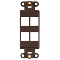 Product Image of Quickport, Decora Insert, 4-port (Brown)
