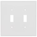Product Image of 2-Gang Toggle Wall Plate, Mid-Size, Thermoset - White