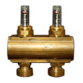 3 Loop 1-1/4" Supply manifold w/ Balancing Valves & Flow Meters (Includes Mounting Bracket) (EK20)