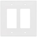 Product Image of 2-Gang Decorator & GFCI Wall Plate, Mid-Size, Thermoset - White