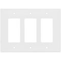 Product Image of 3-Gang Decorator & GFCI Wall Plate, Mid-Size, Thermoset - White