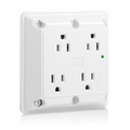 Product Image of 15A, 125V SuRGe Protected Quadruplex Receptacle, Industrial Grade (White)