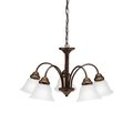 Product Image of Wynberg 13.75" 5 Light Chandelier w/ Satin Etched Glass (Olde Bronze)