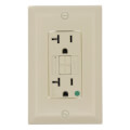 Product Image of Hospital-Grade Self-Test Duplex GFCI Receptacle, NEMA 5-20R - Ivory (20A)