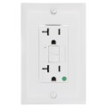 Product Image of Hospital-Grade Self-Test Duplex GFCI Receptacle, NEMA 5-20R - White (20A)