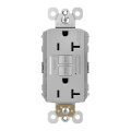Product Image of Radiant Spec-Grade Tamper-Resistant Self-Test Duplex GFCI Receptacle, NEMA 5-20R - Gray (20A)