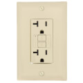 Product Image of Radiant Spec-Grade Tamper-Resistant Self-Test Duplex GFCI Receptacle, NEMA 5-20R - Ivory (20A)