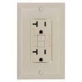Product Image of Radiant Spec-Grade Weather-Resistant Self-Test Duplex GFCI Receptacle, NEMA 5-20R - Ivory (20A)