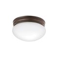 Product Image of Ceiling Space 9" 2 Light Flush Mount w/ White Globe (Olde Bronze)