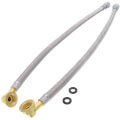 E-Z Install Wall Mount Faucet Stainless Steel Water Line Kit (1/2", 22" Long)