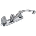 Product Image of Classic Two Handle Kitchen Faucet, 3-Hole Install (Chrome)