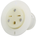 Product Image of 15A, 250V Flanged Outlet Receptacle, Straight Blade, Industrial Grade