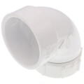 1-1/2" White PVC DWV 90° Sink Strainer Adapter H x Sink Strainer Adapter Nut & Gasket