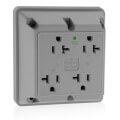 Product Image of Extra Heavy-Duty Hospital Grade 4-in-1 Duplex Receptacle, 2P, 20A, NEMA 5-20R - Gray (125V)