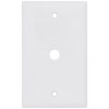 Product Image of 1-Gang Telephone & Coaxial Cable Wall Plate, Standard Size, Thermoset - White