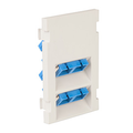 Product Image of Duplex Sc Angled Fiber Adapter MOS Module, Zirconia Ceramic Sleeve, 3 Units High (White)