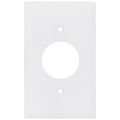 Product Image of 1-Gang Single Receptacle Wall Plate, Standard Size, Thermoset - White